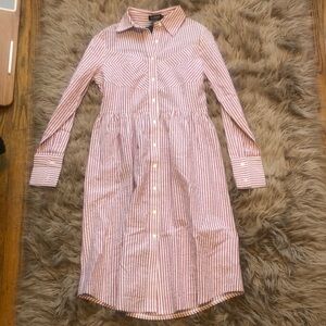 Paolo Pink and White Long Sleeve Cuffed Shirt